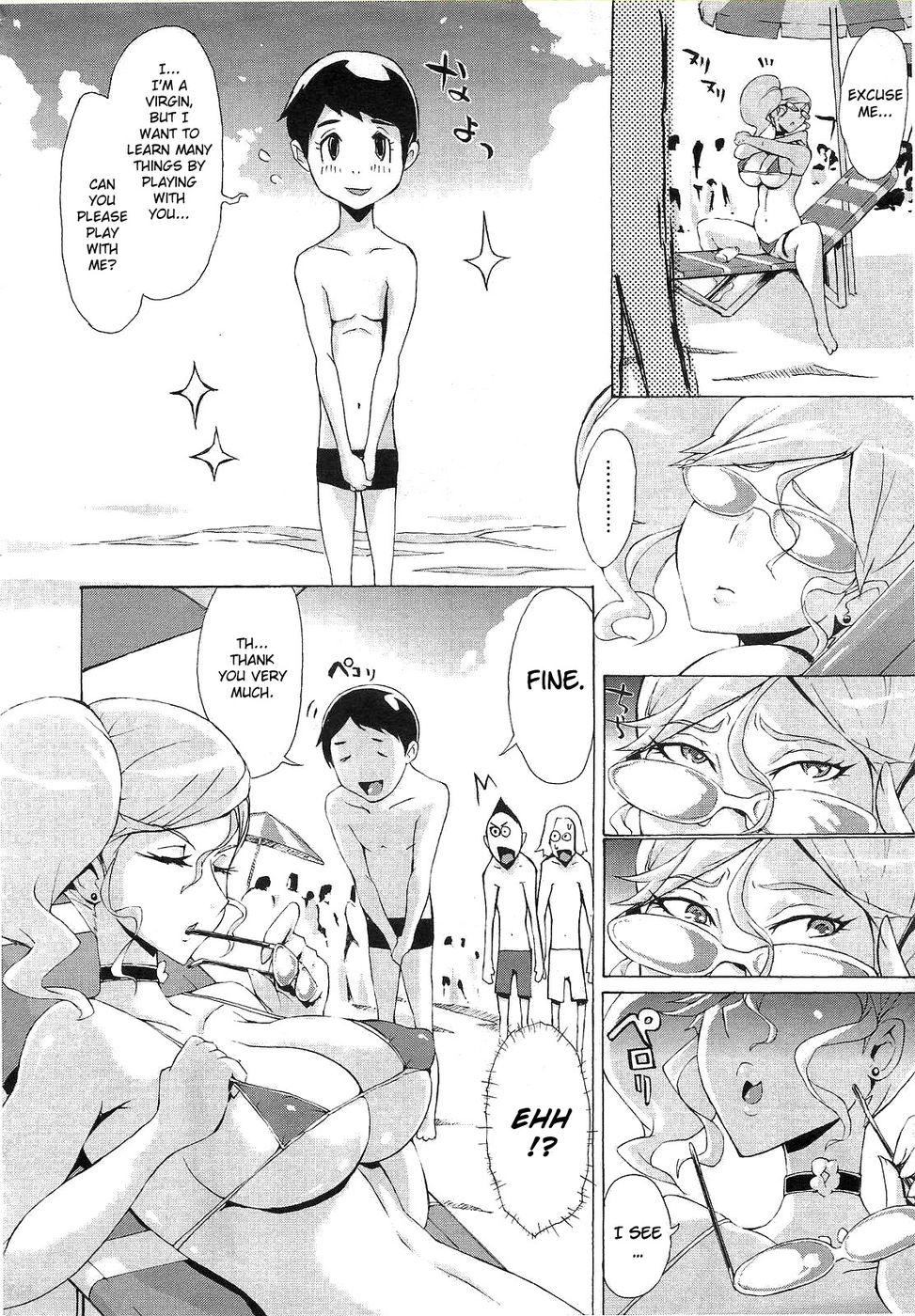 Hentai Manga Comic-Adventure with Bikini Onee-san-Read-4